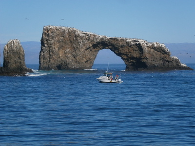 Lobster Boat under Arch