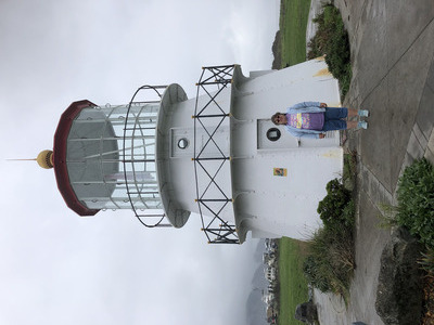 Jerri at Cape Mendocino Lighthouse